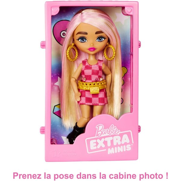 Barbie Extra Minis Doll Boutique Box, Zubehör und Ankleiden – Spiel für Kinder ab 3 Jahren