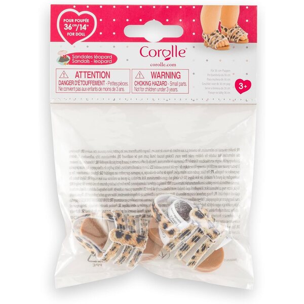 Leopardensandalen für Puppe Ma Corolle 36 cm | Perfektes Sommeraccessoire