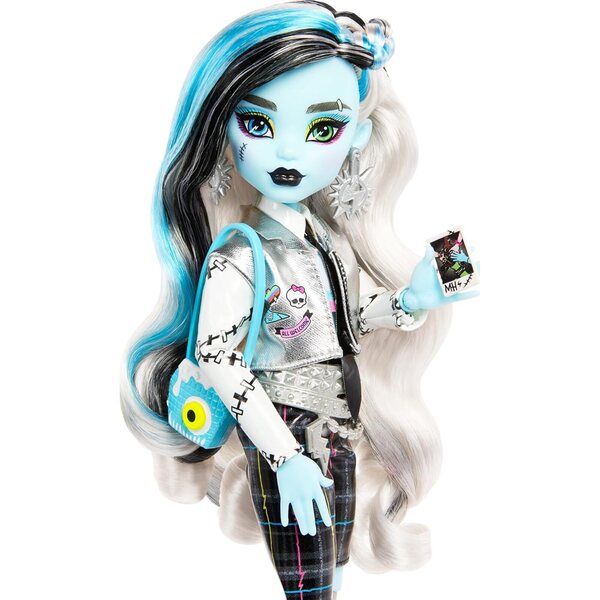 Monster High Frankie Stein avec 15 accessoires inclus, poster et Watzit le chien