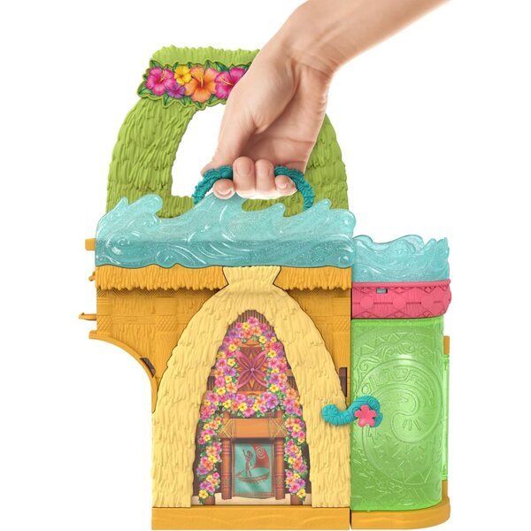Mattel Disney Vaiana Casa delle Bambole con Mini-Pupazza, Accessori e Animale Amico