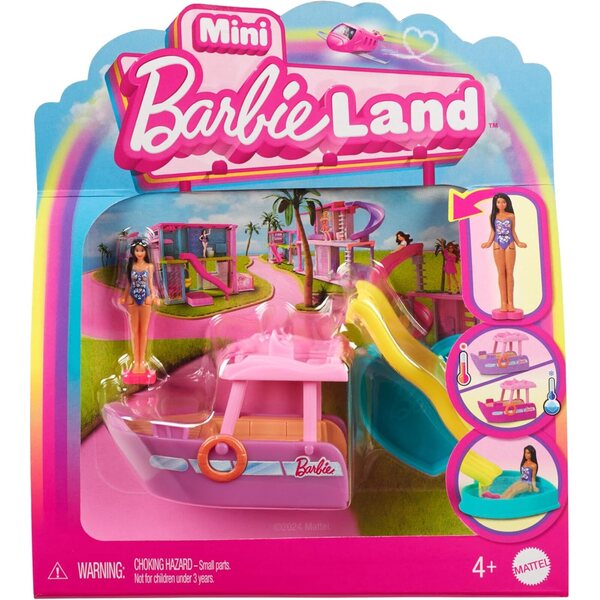 Barbie Mini-BarbieLand Dream Bateau Farbwechsel mit Pool und Rodelbahn
