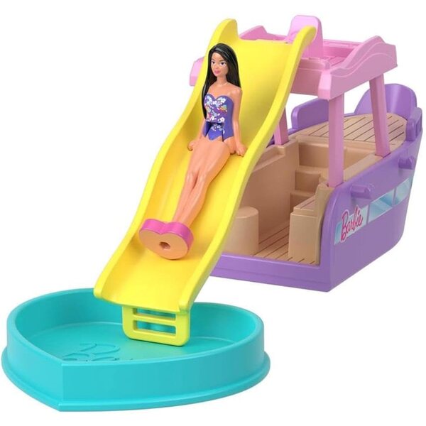 Barbie Mini-BarbieLand Dream Bateau Farbwechsel mit Pool und Rodelbahn