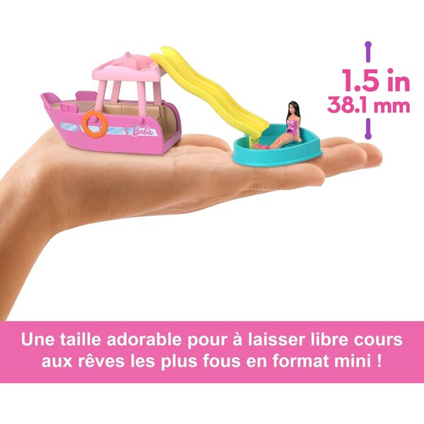 Barbie Mini-BarbieLand Dream Bateau Farbwechsel mit Pool und Rodelbahn