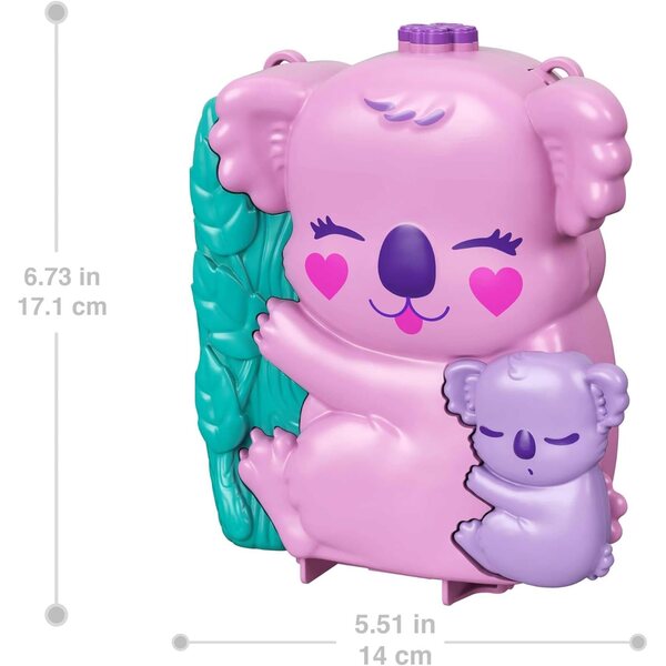 Polly Pocket Koala Adventure: Handtasche mit Aufklebern und Tieren aus dem australischen Busch