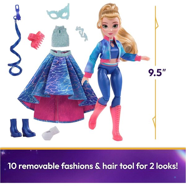 Isabel Unicorn Academy 24,1 cm große Maskenpuppe mit 11 Accessoires für die Kleinen