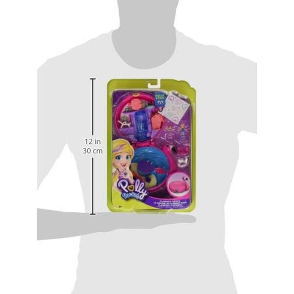 Polly Pocket Universe Der rosa Flamingo-Pool mit 2 Minifiguren und Zubehör