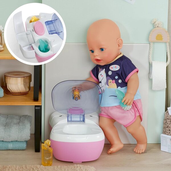 BABY born Toilettes per bambole 36-43 cm con suoni e accessori inclusi