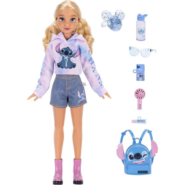 Stitch Disney ILY 4EVER 29 cm große Puppe mit 13 Gelenken und blauem Modeoutfit