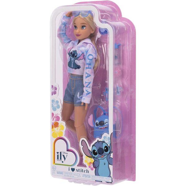 Stitch Disney ILY 4EVER 29 cm große Puppe mit 13 Gelenken und blauem Modeoutfit