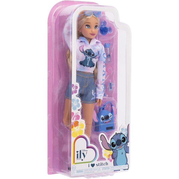 Stitch Disney ILY 4EVER 29 cm große Puppe mit 13 Gelenken und blauem Modeoutfit