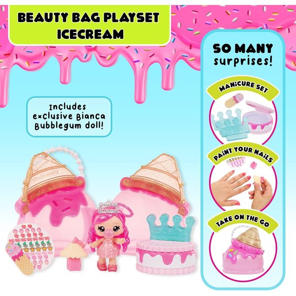 Yummiland Beauty Bag Ice Cream: Make-up-Tasche mit Bianca Bubblegum-Puppen und Zubehör