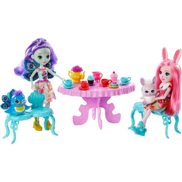 Enchantimals The Enchanted Tea Party mit Peacock Patter und Bree's Rabbit, inklusive Zubehör