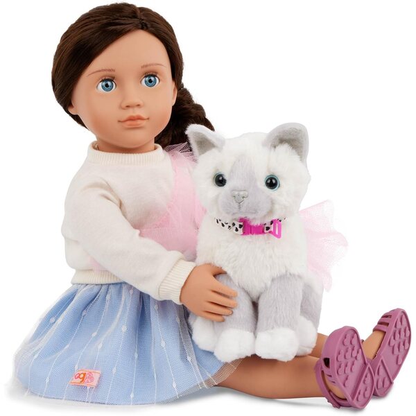 Unsere Generation Mindy und Pepper – 46 cm große Puppen mit Kätzchen und Zubehör für Kinder ab 3 Jahren