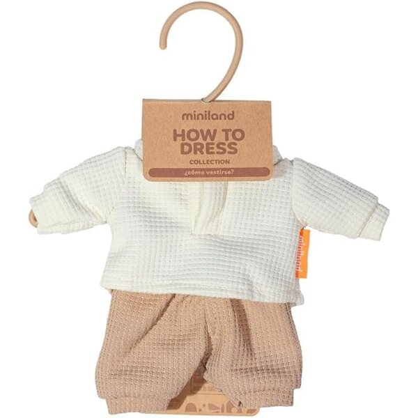 Abbigliamento per bambole 21 cm Miniland - Salopette e T-Shirt comodi e resistenti