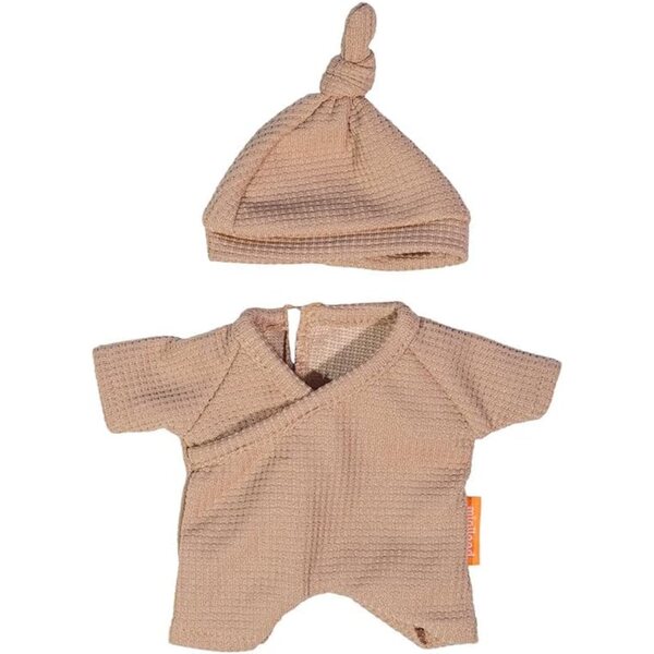 Miniland Pyjama con Berretto per Bambole 21 cm - Vestiti Morbidi e Confortevoli