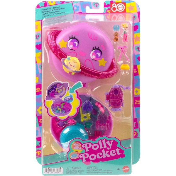Polly Pocket Space Exploration Box-Set mit Minifigur und thematischem Zubehör