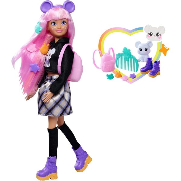 Simba Kawaii Hi Cora – Gelenkpuppe 26 cm mit Zubehör und Kurumi-Maus