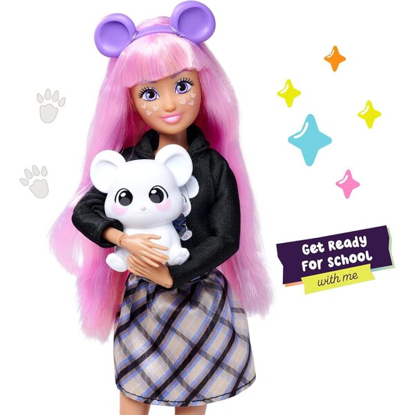 Simba Kawaii Hi Cora – Gelenkpuppe 26 cm mit Zubehör und Kurumi-Maus
