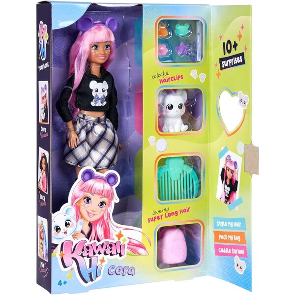 Simba Kawaii Hi Cora – Gelenkpuppe 26 cm mit Zubehör und Kurumi-Maus
