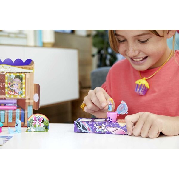 Polly Pocket Popcorn Surprises Box-Set mit Mini-Kino und kreativem Zubehör 2021