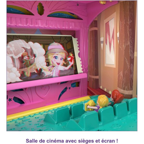 Polly Pocket Popcorn Surprises Box-Set mit Mini-Kino und kreativem Zubehör 2021