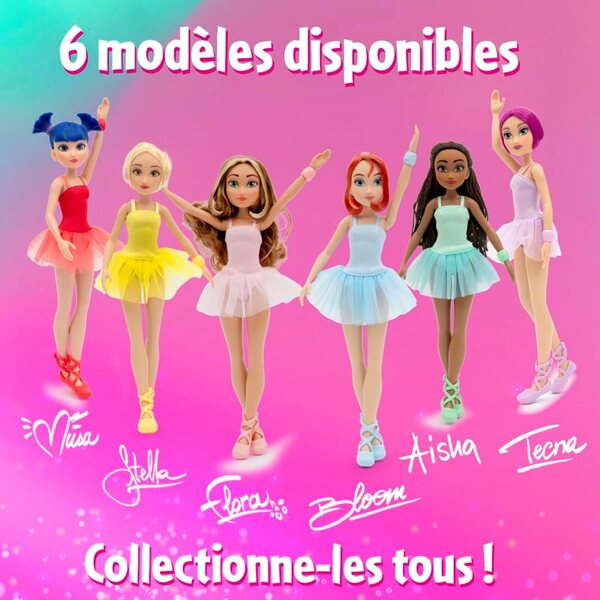 Winx Stella 27 cm κούκλες Dancing Star με αρμούς και φόρεμα χορού