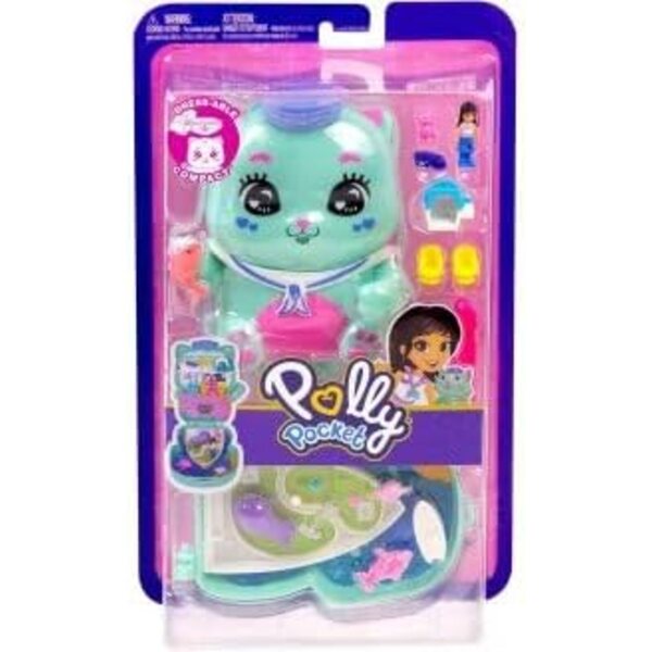 Polly Pocket Chaton-Box-Set mit Figur, 2 Tieren und 10 Accessoires für Kinder ab 4 Jahren