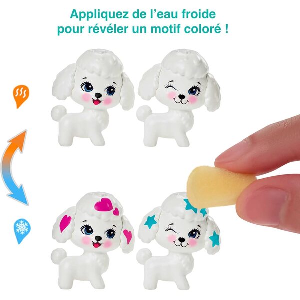 Enchantimals Pudelpflegeset mit Perris-Puppe und 2 Magic-Welpen