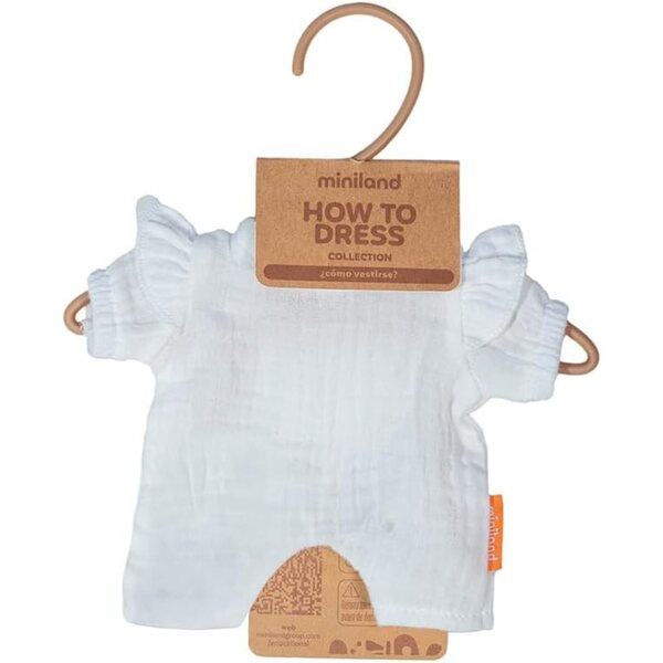 Miniland Abbigliamento per Bambole 21 cm: Salopette e T-Shirt Estate di Qualità