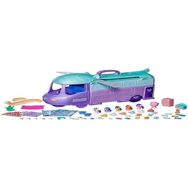 My Little Pony Magic-Van Mini Monde Magique: Kreativer Campingwagen mit 5 Mini-Ponys