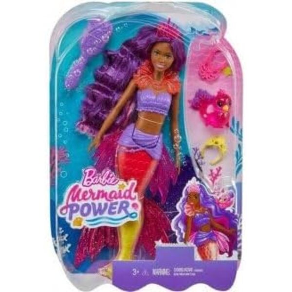 Cofanetto Sirena Mermaid Power Barbie Brooklyn con Capelli Viola e Accessori