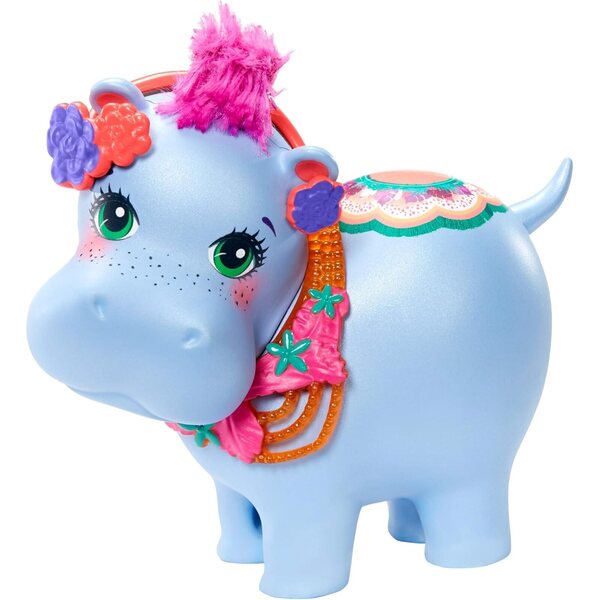 Enchantimals Hedda Nilpferd mit Seepuppe und Zubehör, 15 cm große Puppe für Kinder