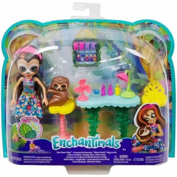 Enchantimals Faultier-Maniküre-Set mit Sela-Puppe und tropischen Accessoires
