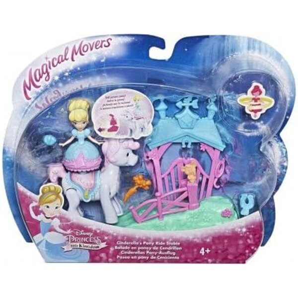 Cinderella-Puppenbox mit weißem Pony, magischer Bewegung und Zubehör für Kinder ab 4 Jahren