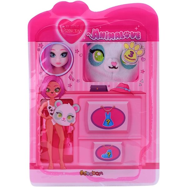 My Little Princess Animalove Set mit 2 Puppen mit Zubehör und Plüschmasken