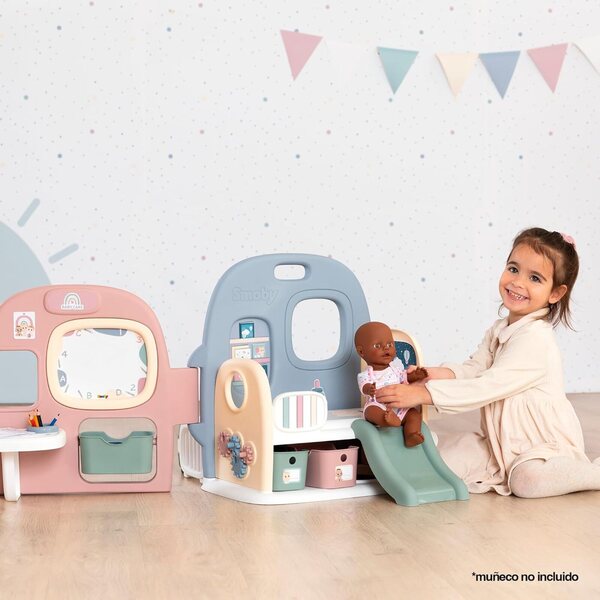 Smoby Baby Care Crèche 5 Play Spaces with 27 Accessories - For Children from 3 Years