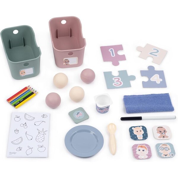 Smoby Baby Care Crèche 5 Play Spaces with 27 Accessories - For Children from 3 Years