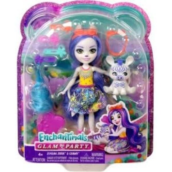 Cofanetto Zemirah Zebra e Grainy - bambole 15 cm con Accessori Glam Party per Bambini 4+