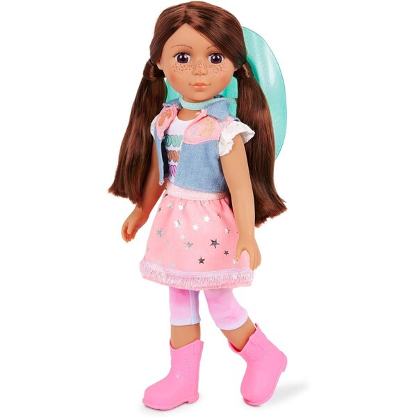 Glitter Girls Set Abbigliamento Equitazione per Bambole 36 cm - Look Cowgirl Brillante