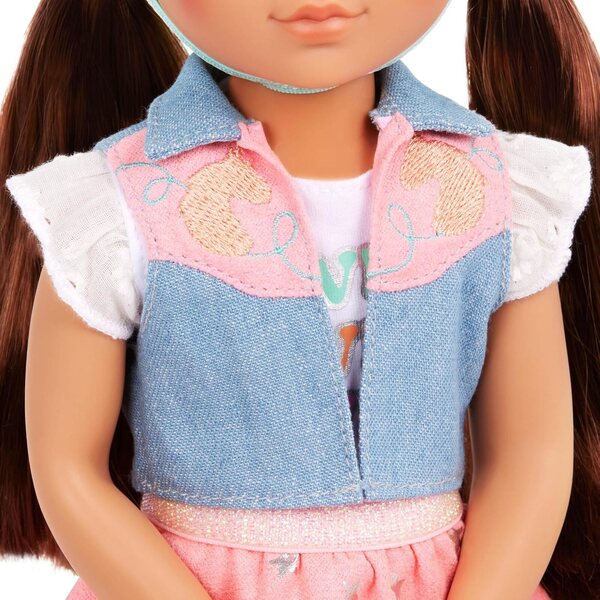 Glitter Girls Set Abbigliamento Equitazione per Bambole 36 cm - Look Cowgirl Brillante