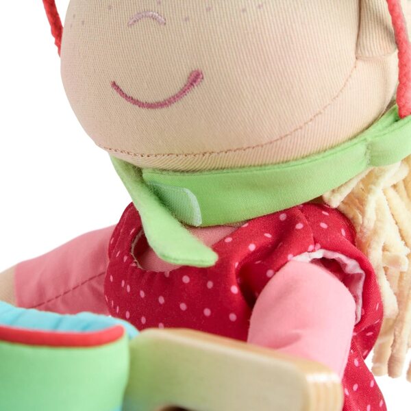 HABA Annelie: Draisienne aus Holz mit Puppen, Helm und Korb für Kinder ab 18 Monaten