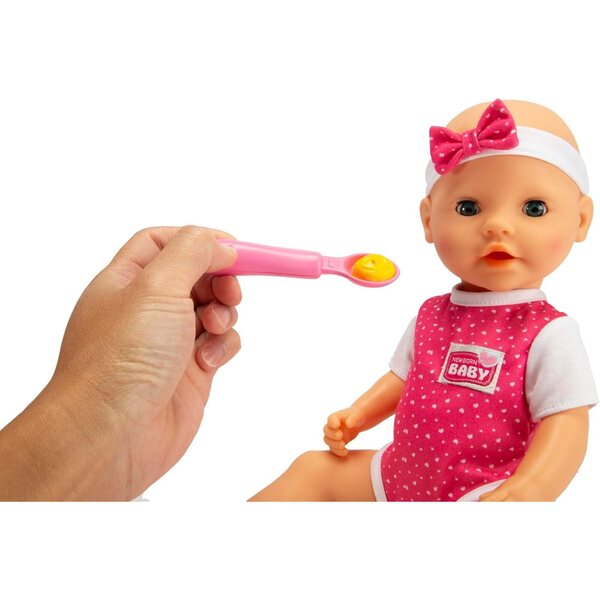 New Born Baby Hungry Simba 38 cm große Puppen mit Magic Cuillère und interaktiven Sounds