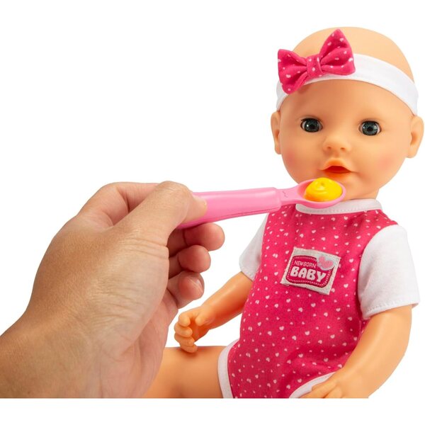 New Born Baby Hungry Simba 38 cm große Puppen mit Magic Cuillère und interaktiven Sounds