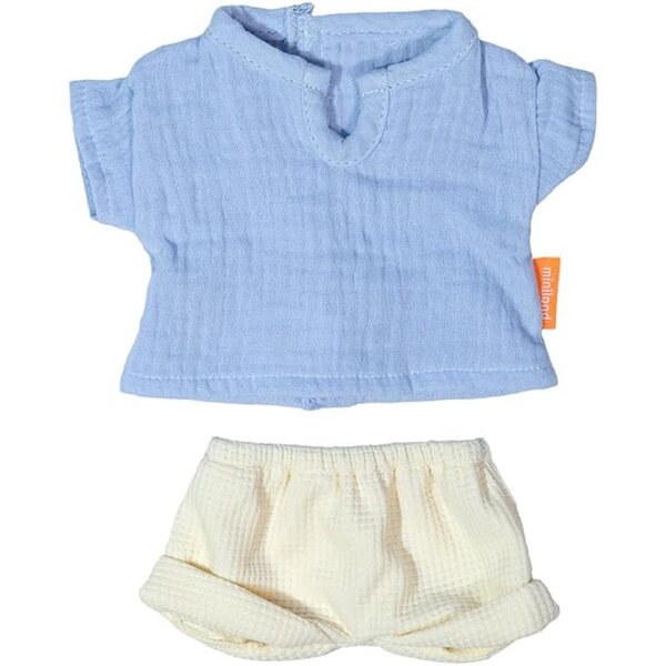 Abbigliamento Estivo per Bambole Miniland 32 cm - Salopette e Blusa Morbida e Resistente