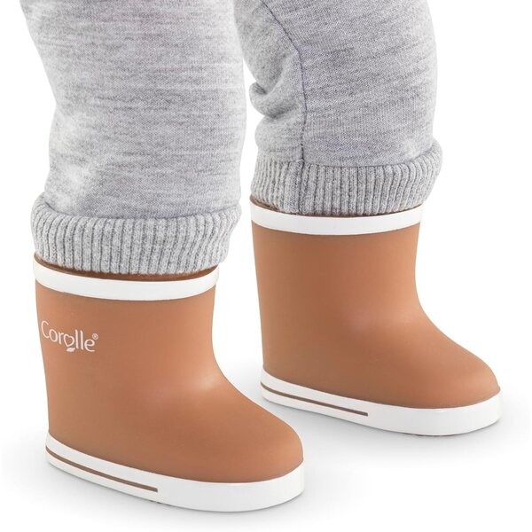 Braune Regenstiefel für Corolle 36 cm Puppe, Spielzubehör ab 2 Jahren