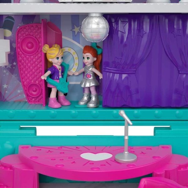 Polly Pocket Überraschungsparty-Box-Set mit 2 Mini-Figuren und Zubehör, 5 Überraschungen