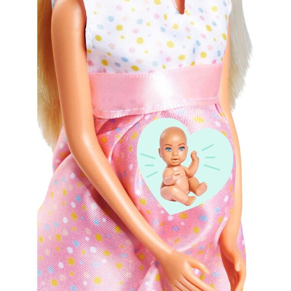 Simba Steffi Love Newborn Baby Room: Schwangere Puppe mit Zubehör für Kinder ab 3 Jahren