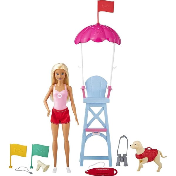 Rettungsschwimmerpuppenbox mit Zubehör und Hund - Lernspiel 3+
