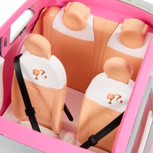 Barbie Fiat 500 Cabrio Pink mit Puppen und Stylo Power Flexy – Spiel für Kinder ab 3 Jahren
