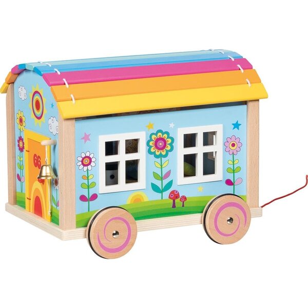Caravan Spirit Goki – Puppenhaus aus Holz mit 12 Zubehörteilen, kreatives Spiel für Kinder